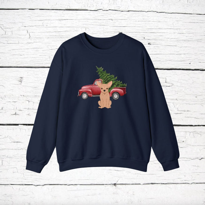 Chihuahua (shorthaired) Red Truck Sweatshirt