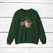 Load image into Gallery viewer, Miniature American Shepherd Red Truck Sweatshirt
