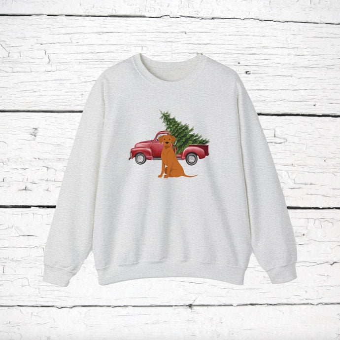 Rhodesian Ridgeback Red Truck Sweatshirt
