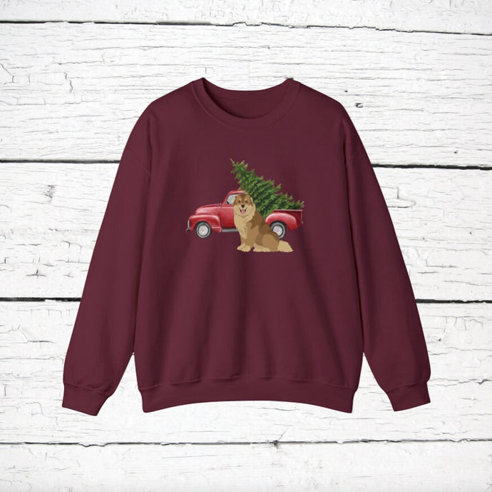Caucasian Shepherd Red Truck Sweatshirt