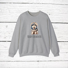 Load image into Gallery viewer, Siberian Husky 'READY FOR WINTER' Sweatshirt
