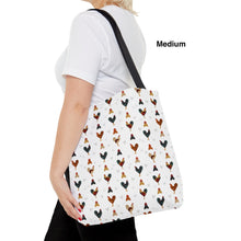 Load image into Gallery viewer, American Game Chicken pattern tote bag - chicken tote bag - farm animal carry bag
