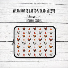 Load image into Gallery viewer, Wyandotte chicken laptop/iPad sleeve
