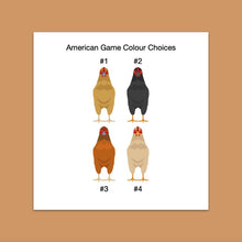 Load image into Gallery viewer, American Game chicken sticker set - chicken sticker sheets - chicken breed stickers

