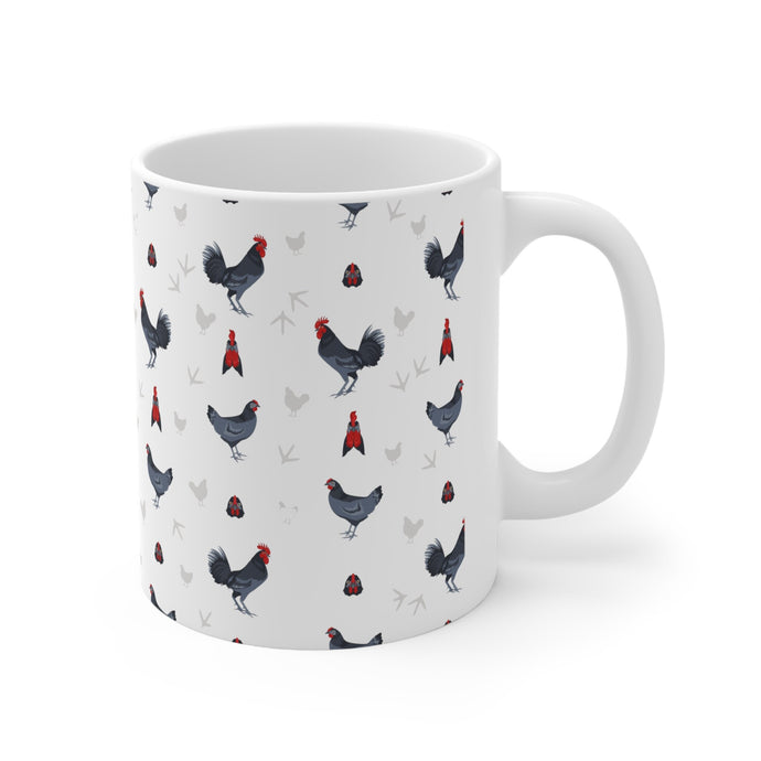 Delaware Blue chicken pattern 11 oz mug