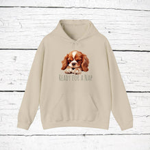 Load image into Gallery viewer, Cavalier King Charles Spaniel "Ready for a Nap" Hooded Sweatshirt
