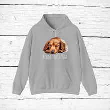 Load image into Gallery viewer, Dachshund "Ready for a Nap" Hooded Sweatshirt
