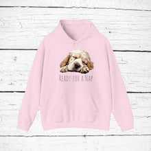 Load image into Gallery viewer, Clumber Spaniel "Ready for a Nap" Hooded Sweatshirt
