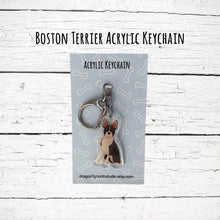 Load image into Gallery viewer, Boston Terrier acrylic zipper pull
