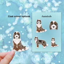 Load image into Gallery viewer, Aussiedoodle (Australian Shepherd/Poodle mix) Vinyl Sticker Set
