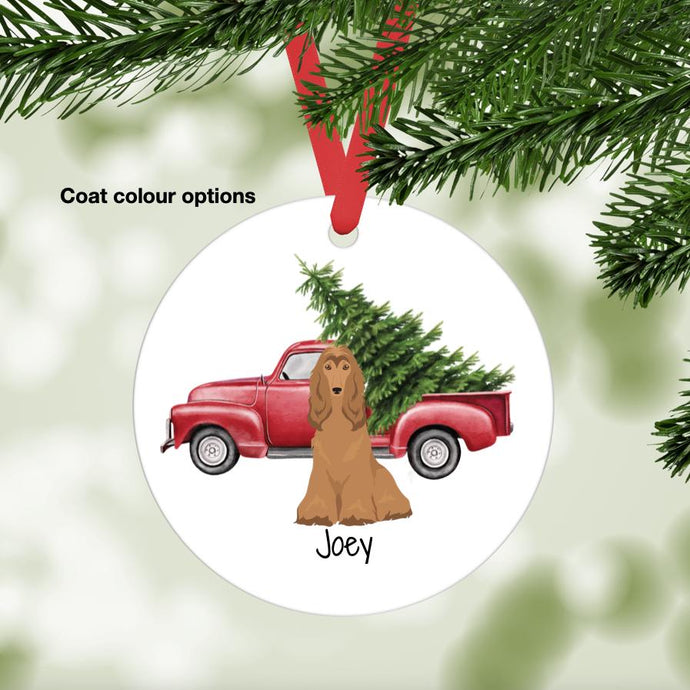 Afghan Hound ornament personalized