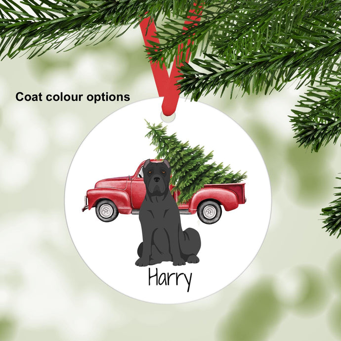 Cane Corso (cropped ears) ornament personalized