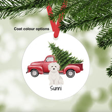Load image into Gallery viewer, Malti-poo (Maltese/Poodle mix) ornament personalized
