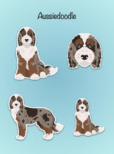 Load image into Gallery viewer, Aussiedoodle (Australian Shepherd/Poodle mix) Vinyl Sticker Set
